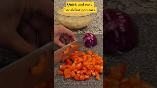 Easy Breakfast potatoes food breakfastrecipe quickandeasy asmr shorts short sidedish food [upl. by Elleirol432]