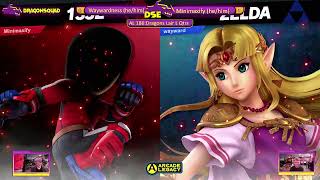 Waywardness Zelda vs Minimaxify Mii Brawler Arcade Legacy 186 Losers Quarters [upl. by Colvert]