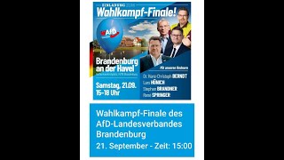 AfD Wahlkampfabschluss in Brandenburg an der Havel [upl. by Maidel]