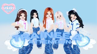 TRAINEE EVALUATION  NEWJEANS Attention Dance Performance 4K ROBLOX KPOP [upl. by Amato]