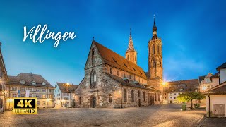 Villingen Germany  Walking at Night Exploring the Altstadt Old Town  4K [upl. by Wixted161]