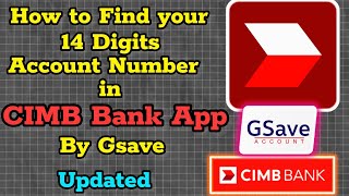 Paano Makita ang Account Number ng CIMB Bank Gsave Account  How to Find CIMB Account Number [upl. by Allayne232]