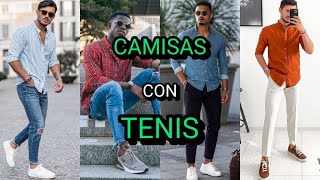 140 outfits con camisa y tenis para hombre [upl. by Lenhard253]