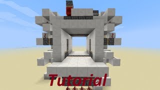 Minecraft Tutorial 4x4 flush door V2 GermanHD [upl. by Leidgam993]