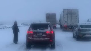 Horror  Interstate 40 NM Closed due to white out Conditions [upl. by Littlejohn15]