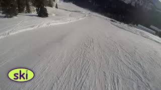 GoPro Skiing from Sarezza via Contenery and then to Champoluc [upl. by Atilek]