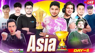 FREE FIRE ASIA CUP 🏆🔥 DAY 1 FT NG AFF TWOB LUXURY HIND XT NXT nonstopgaming free fire live [upl. by Naga]