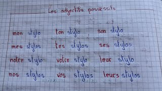 Les adjectifs possessifs صفات الملكية [upl. by Livy]