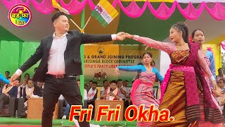 bodo group dance fri fri okha bodo song harisinga Ambagao uppl meet 2023 [upl. by Bonine140]