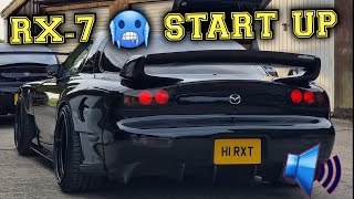 Mazda RX7 FD3S Bathurst X Cold Start Up Brap Sound Half Bridgeport 13B [upl. by Donegan]