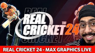 REAL CRICKET 24 MAX GRAPHICS WITH NEW STADIUM Thriller Gameplay [upl. by Gavette]