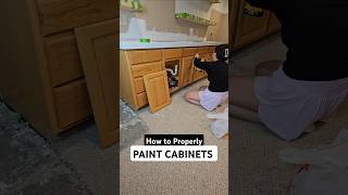 How to Properly Paint Cabinets diy homerenovation beforeandafter paintingcabinets homeprojects [upl. by Thomson765]