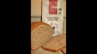 ONE DEGREE Organic Foods ORGANIC SPROUTED RYE FLOUR using my BREAD MACHINE  product review [upl. by Znarf]