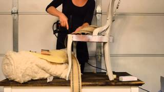 How to apply jute webbing Upholstery tutorial [upl. by Hsitirb]