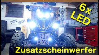 LED Zusatzscheinwerfer Umbau  Raptor 700  ToxiQtime [upl. by Braunstein]