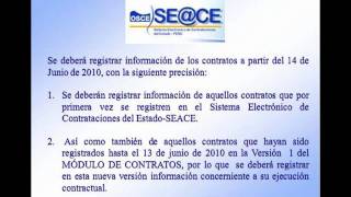 REGISTRO DE CONTRATOS EN EL SEACE Ùltima Versión 20 [upl. by Acired]