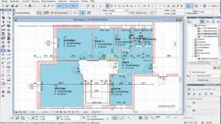 ArchiCad 16 Mini Tut  Workflow Raumstempel  TopStempel  Fußbodenaufbauten [upl. by Ahseem]