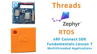 Multithreading in Zephyr RTOS Thingy91 [upl. by Yruok]