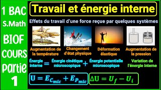 Partie 1 Travail et énergie interne   Cours 5  1BACBIOF [upl. by Sharlene]