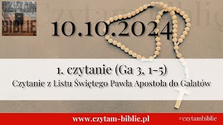 🗓️ 10102024  1 CZYT NA DZIŚ  Ga 3 15 Czytanie z Listu Świętego Pawła Apostoła do Galatów [upl. by Sivraj]