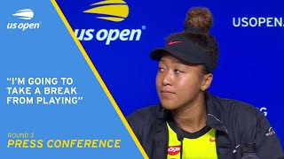 Naomi Osaka Press Conference  2021 US Open Round 3 [upl. by Odlonra616]