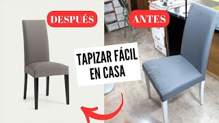 🪑 Cómo tapizar una silla de comedor fácil con máquina de coser casera ✅ Paso a paso [upl. by Wonacott]