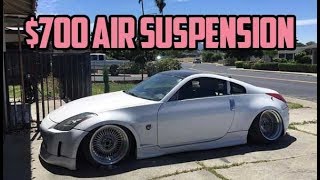 Cheapest way to bag your car  manual air suspension [upl. by Aniaj]