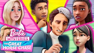 Barbie amp friends try to distract Giovanni  Barbie Mysteries The Great Horse Chase  Netflix Clip [upl. by Ibok]