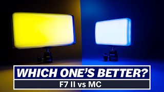 Falcon Eyes F7 ii Pockelite vs Aputure MC  RGBW LED Light Review [upl. by Baum]