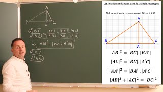Démonstrations  Relations métriques dans le triangle rectangle [upl. by Sanfred71]