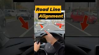 How to Align Your Car with Road Lines cardrivingtips automobile shorts [upl. by Phil]