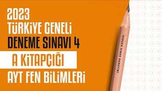 3D Türkiye Geneli Deneme Sınavı 4  AYT  A Kitapçığı Fen Bilimleri Soru Çözümleri [upl. by Slein]