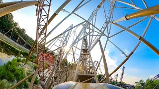 Hyperia Roller Coaster Thorpe Park Multi Angle POV Front Seat Back Seat Rider Cam [upl. by Nagrom]