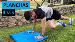 Fortalece tu COREABDOMINAL en tan solo 4 minutos realizando 8 PLANCHAS Básicas y Efectivas [upl. by Hsitirb]