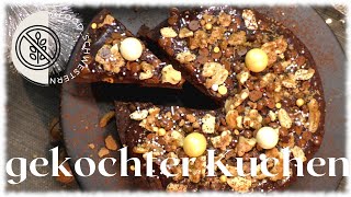 LOW CARB weihnachtlicher BROWNIE im ELO Energiespartopf backen I im Schnellkochtopf backen ohne Mehl [upl. by Akenal890]