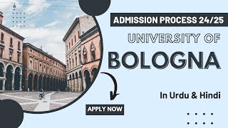 University of Bologna Application Process 202425  Urdu  Hindi  No Fee [upl. by Herc533]