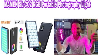 Unboxing Mamen SLCO2 Rgb Portable Photography light  Best Mamen SLCO2 Rgb light cash on delivery [upl. by Notlil]