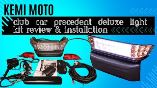 KEMI MOTO CLUB CAR PRECEDENT DELUXE LIGHT KIT REVIEW amp INSTALLATION [upl. by Dulcine]