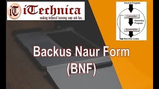 22 BNF BACKUS NAUR FORM [upl. by Ahsilac]