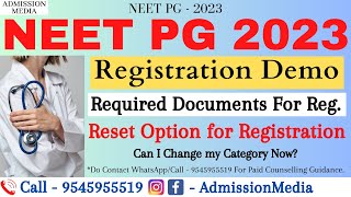 neetpg2023 MCC Registration Demo Video  Documents Required  Reset Button  Revised Cutoff [upl. by Methuselah909]