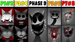 Phase 1 VS Phase 2 VS Phase 3 VS Phase 4 VS Phases 69 in Incredibox Sprunki versions [upl. by Yeo]