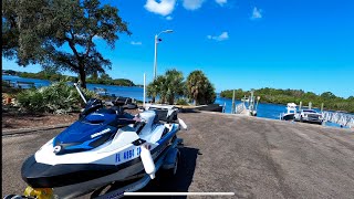 How to Launch and Retrieve a Jet Ski from a Boat Ramp  SeaDoo Fish Pro [upl. by Norok]