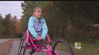 9YearOld Wheelchair Racer Has Goal To Win Boston Marathon [upl. by Egbert181]