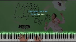 Mika  Cest la vie piano instrumental karaoke [upl. by Will]