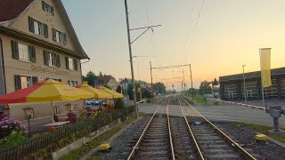 ★ 🇨🇭 Wil  Weinfelden  Romanshorn cab ride Mittelthurgaubahn Switzerland 082019 [upl. by Acima]