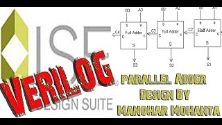 Parallel Adder Using Full Adder And Half Adder In verilog Language [upl. by Adirem432]