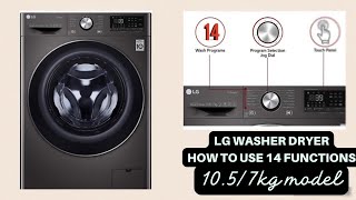 LG Washer Dryer Combo How to Use Front Load Best All in One Washer India [upl. by Vasya]