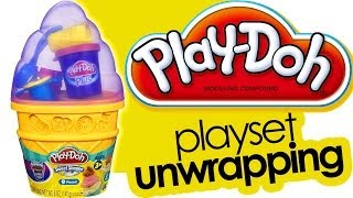 Ice Cream Cone Playset Sweet Shoppe Play Doh Plus Plastilina [upl. by Aneehc]