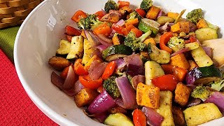 How to Roast Vegetables the Right Way with Balsamic Vinaigrette  Side Dish❤️ [upl. by Florry501]