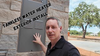 Tankless Water Heater Exterior Install [upl. by Perla914]